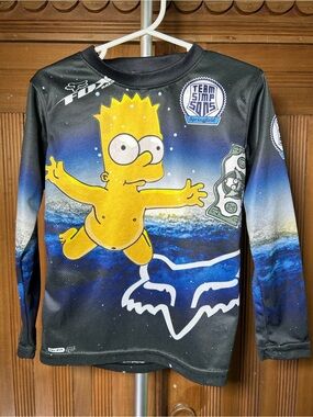 Fox Racing The Simpsons Bart Simpson Dri Fit Jersey Size Approximately Youth 4T